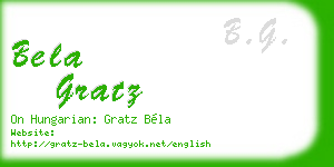 bela gratz business card